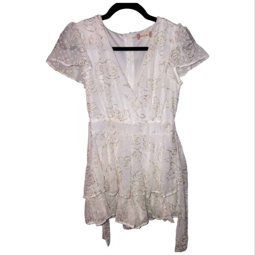 Elegant White Floral Dress